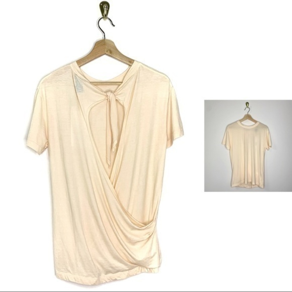 Bobi LA Bare Crossover Back Short Sleeve Top